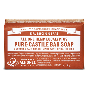 Dr Bronner's Castile Bar Soap - Eucalyptus (140g) - Lifestyle Markets