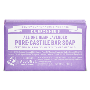 Dr Bronner's Castile Bar Soap - Lavender (140g) - Lifestyle Markets