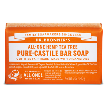 Dr. Bronner's Castile Bar Soap - Tea Tree (140g) - Lifestyle Markets