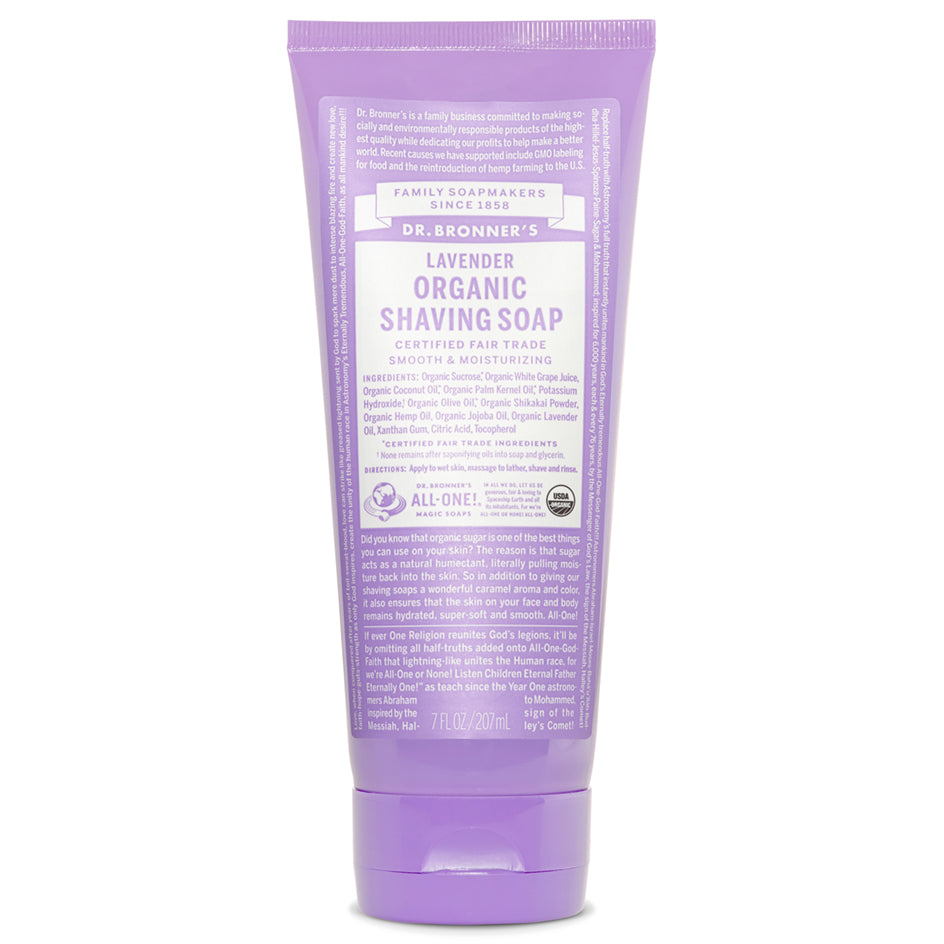 Dr. Bronner's Organic Shaving Soap - Lavender (207ml) - Lifestyle Markets