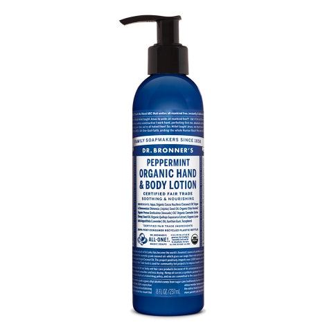 Dr. Bronner's Organic Hand & Body Lotion - Peppermint (237ml) - Lifestyle Markets