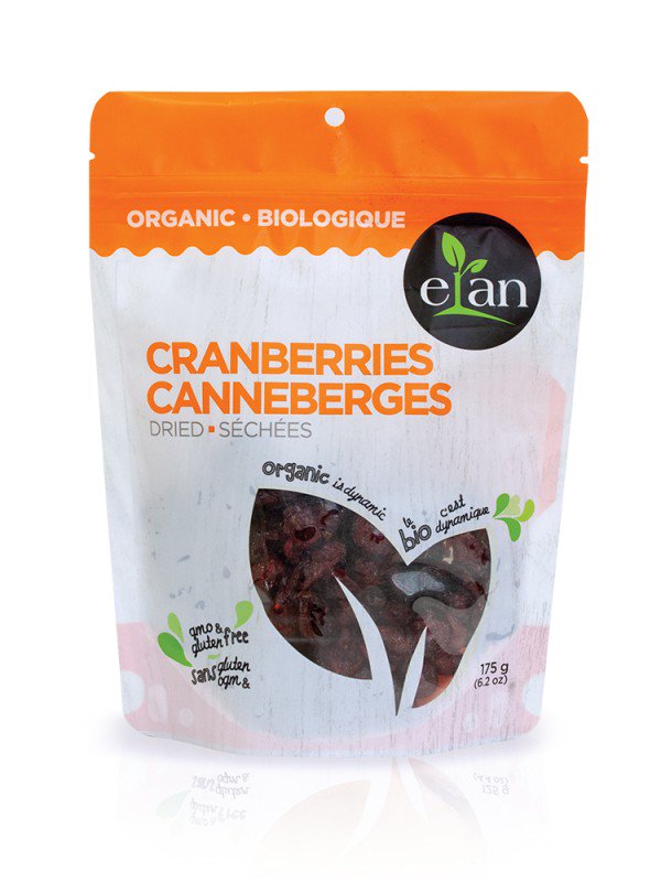 Elan Organic Dried Cranberries (175g) - Lifestyle Markets