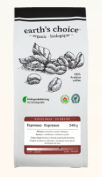 Earth's Choice Organic Coffee - Espresso Whole Bean (340g) - Lifestyle Markets
