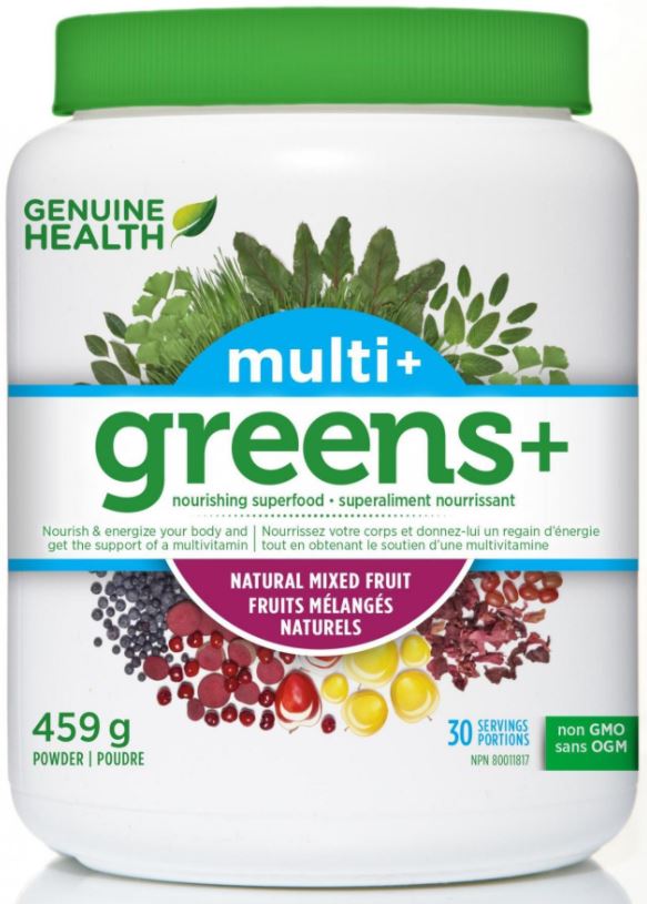 Genuine Health Greens+ Multi+ - Natural Mixed Fruit (459g) - Lifestyle Markets