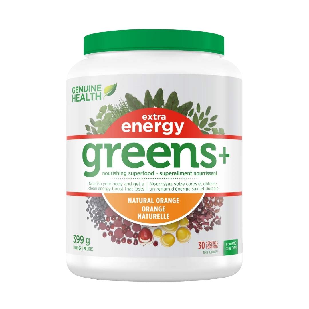 Genuine Health Greens+ Extra Energy - Natural Orange - Lifestyle Markets