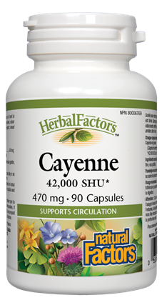 Natural Factors Cayenne Extract (470mg) (90 Capsules) - Lifestyle Markets