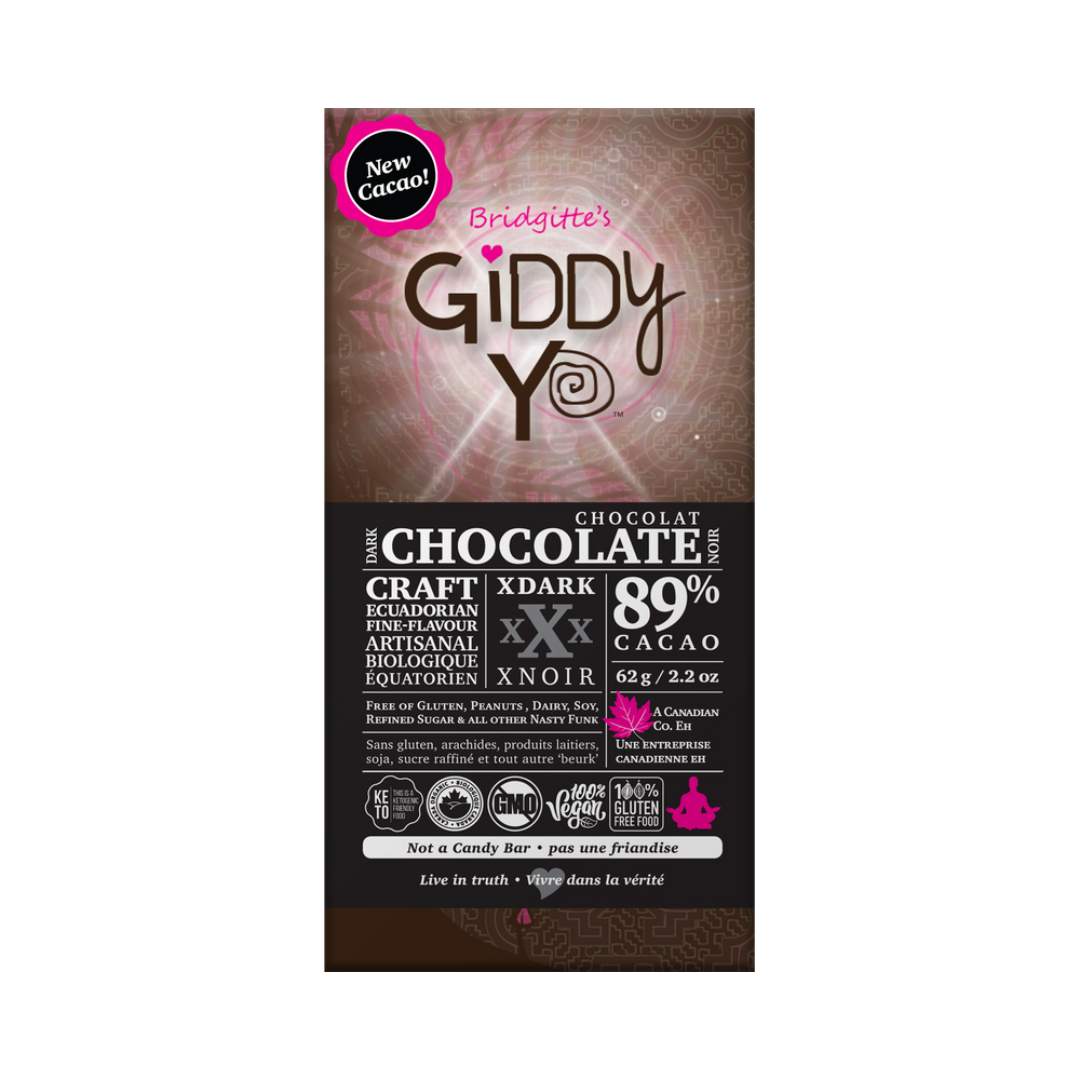 Giddy Yoyo XDark 89% Cacao Dark Chocolate (62g) - Lifestyle Markets