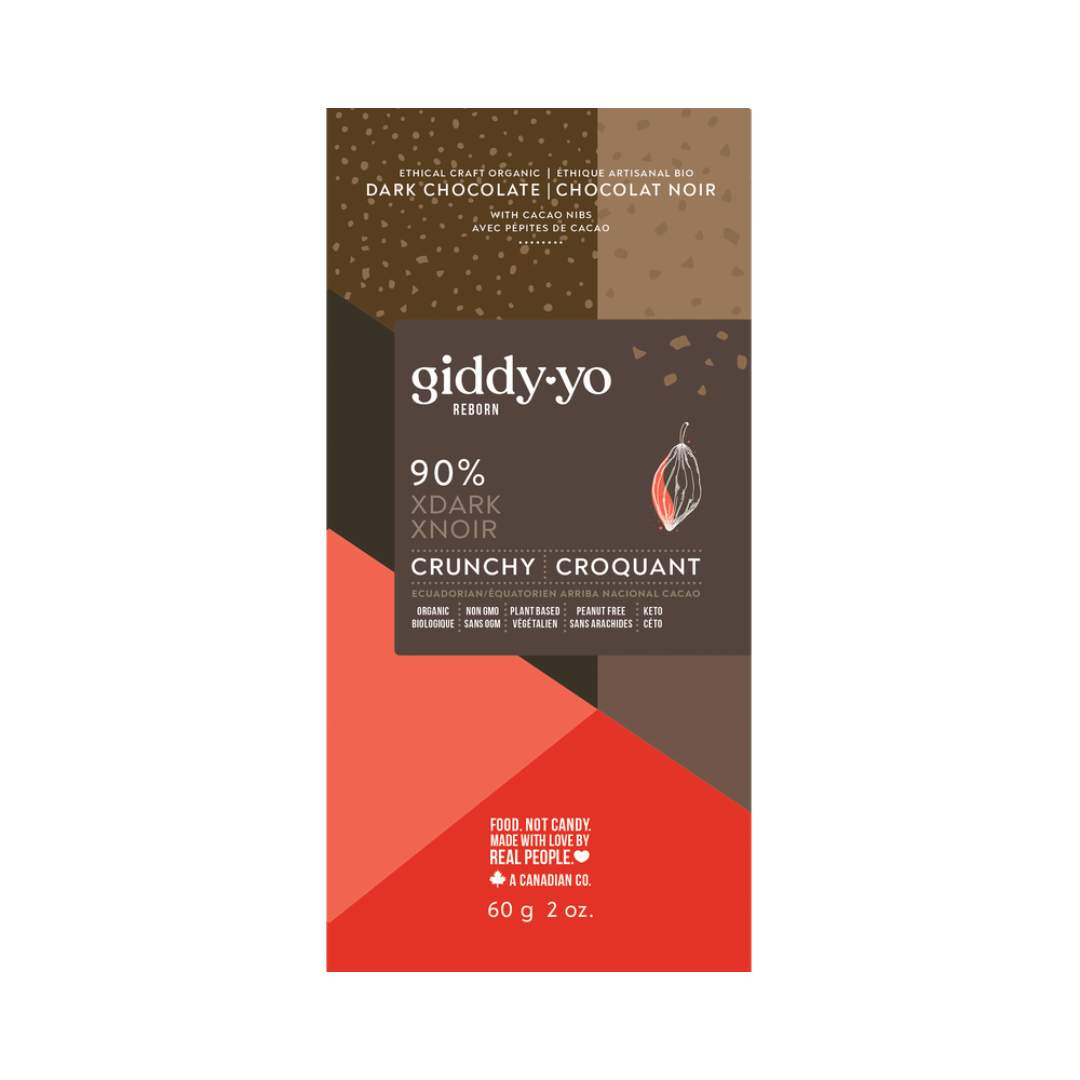 Giddy Yoyo XDark 90% Cacao Dark Chocolate (60g) - Lifestyle Markets