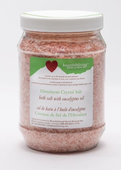 HeartFelt Living Health Products Inc. Bath Salt with Eucalyptus Oil (1kg) - Lifestyle Markets
