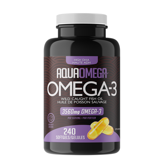 AquaOmega High DHA Fish Oil (240 Softgels) - Lifestyle Markets