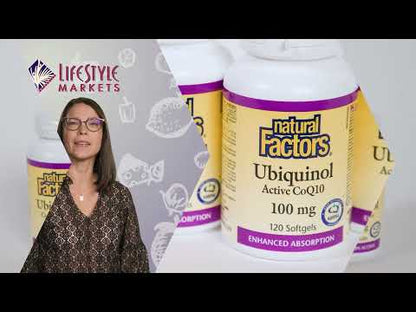 Natural Factors Ubiquinol Active CoQ10 (100mg) (120 SoftGels)
