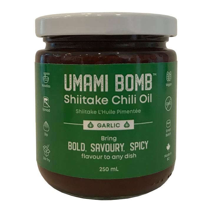 Vumami Foods Umami Bomb Shiitake Chili Oil - Garlic (250ml) - Lifestyle Markets