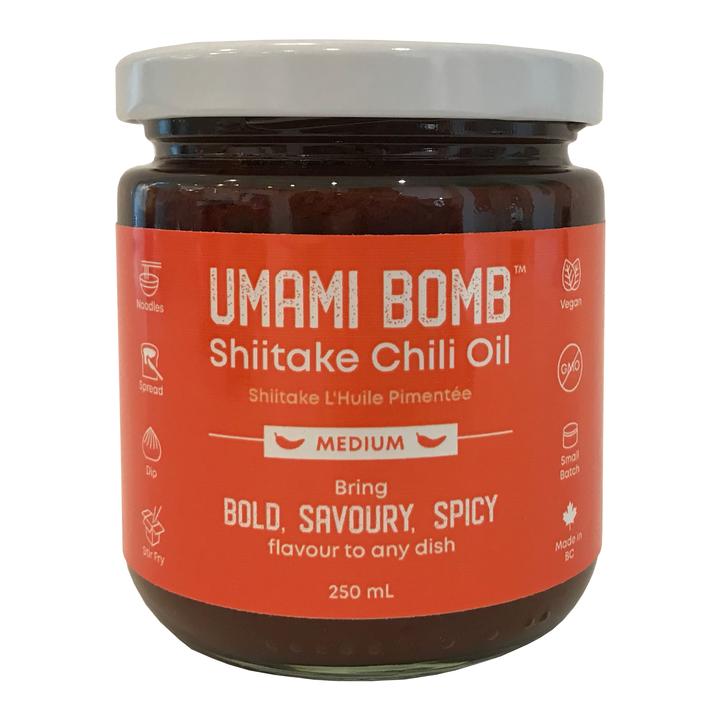 Vumami Foods Umami Bomb Shiitake Chili Oil - Medium (250ml) - Lifestyle Markets