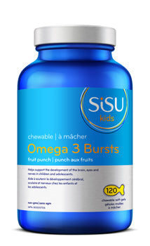 Sisu Kids Omega 3 Bursts - Fruit Punch (120 Chewable Softgels) - Lifestyle Markets