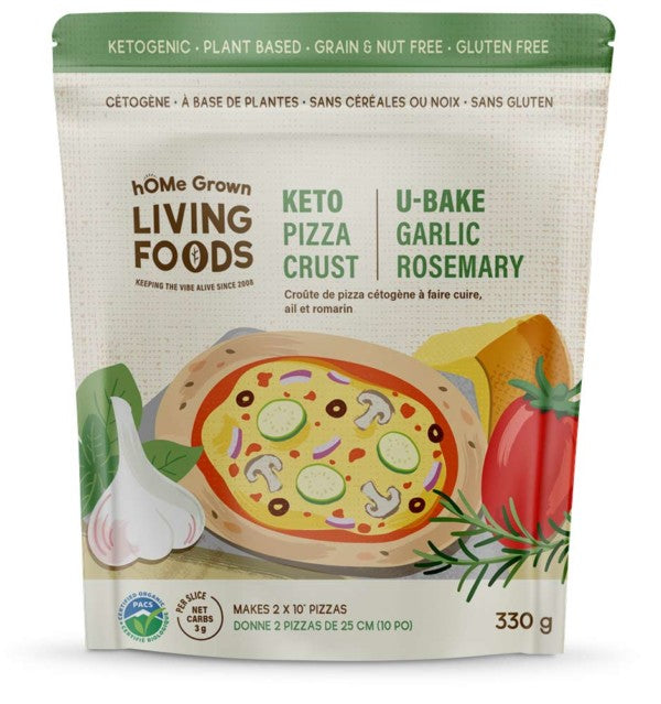 hOMe Grown Living Foods U-Bake Keto Pizza Crust (330g) - Lifestyle Markets