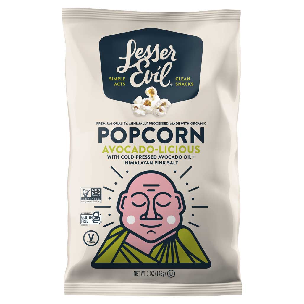 Lesser Evil Organic Popcorn - Avocado-licious (142g) - Lifestyle Markets