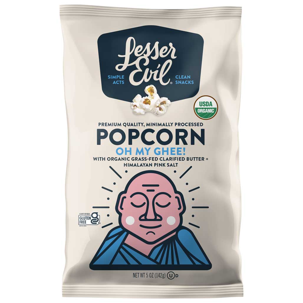 Lesser Evil Organic Popcorn - Oh My Ghee (142g) - Lifestyle Markets