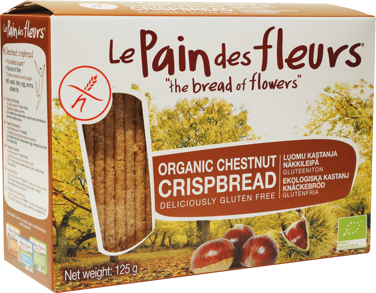 Le Pain des fleurs Organic Chestnut Crispbread (150g) - Lifestyle Markets