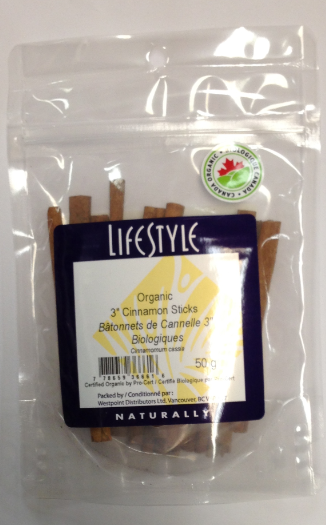 Lifestyle Markets Organic 3 Cinnamon Sticks (50g)
