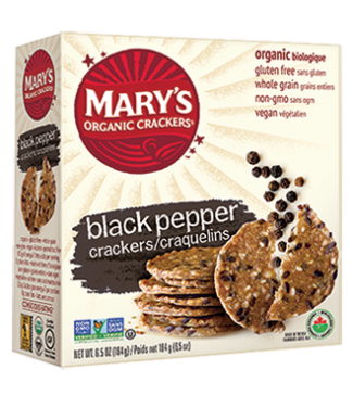 Mary's Organic Crackers Crackers - Black Pepper (184g) - Lifestyle Markets