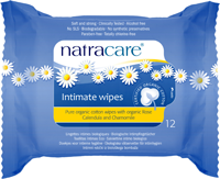 Natracare Organic Cotton Intimate Wipes (12 Count) - Lifestyle Markets