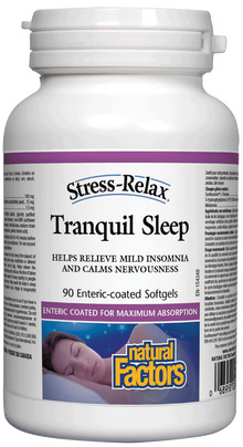 Natural Factors Stress Relax Tranquil Sleep Enteric Coated (90 SoftGels) - Lifestyle Markets