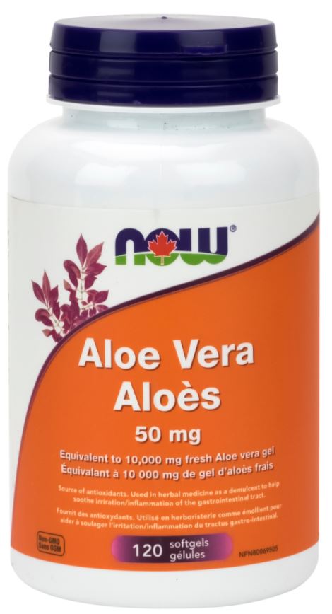 Now Aloe Vera (25mg) (120 SoftGels) - Lifestyle Markets