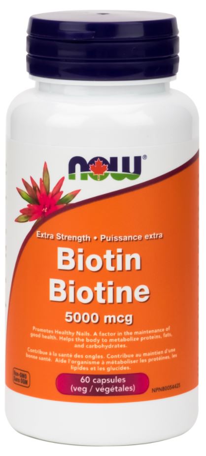 Now Biotin (5000Mcg) (60 Vegetarian Capsules) - Lifestyle Markets