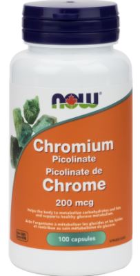 Now Chromium Picolinate (200 mcg) (100 Capsules) - Lifestyle Markets