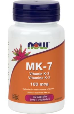 Now MK-7 Vitamin K-2 (60 Vegetarian Capsules) - Lifestyle Markets