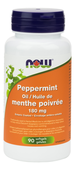 Now Peppermint Oil (180mg) (90 Soft Gels) - Lifestyle Markets