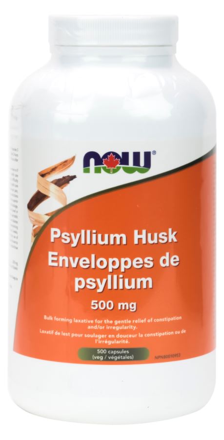 Now Psyllium Husk (500mg) (500 Capsules) - Lifestyle Markets