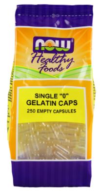 Now Gelatin Caps 0" (250 Capsules)" - Lifestyle Markets