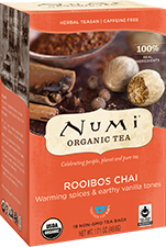 Numi Organic Rooibos Chai Tea (18 Tea bags) - Lifestyle Markets