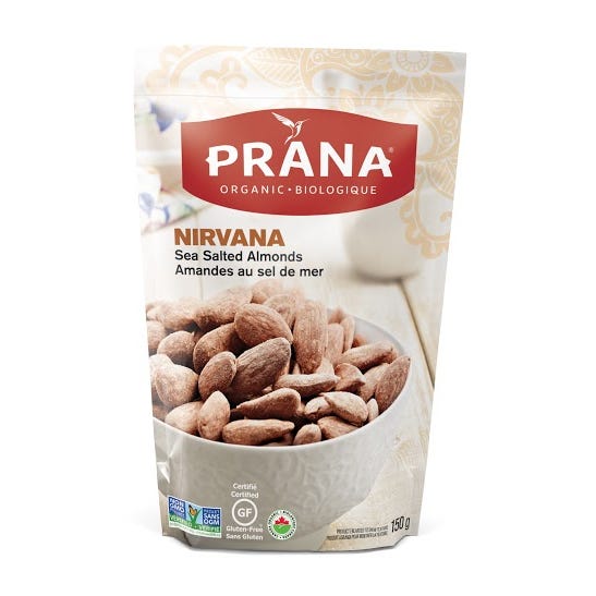 Prana Nirvana Sea Salted Almonds (150g) - Lifestyle Markets