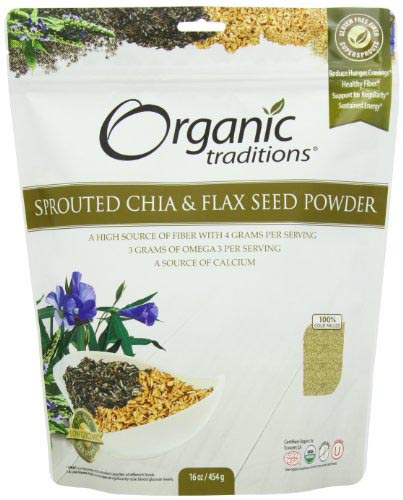 Organic Traditions Sprouted Chia & Flax (454g) - Lifestyle Markets