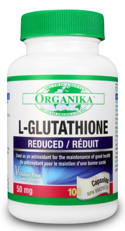 Organika L-Glutathione (50mg) (100 Capsules) - Lifestyle Markets