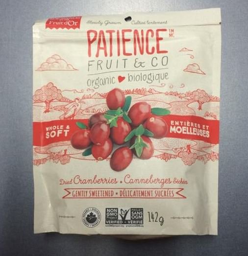 Patience Fruit & Co. Whole And Soft Organic Dried Cranberries - Gently Sweetened (142g) - Lifestyle Markets