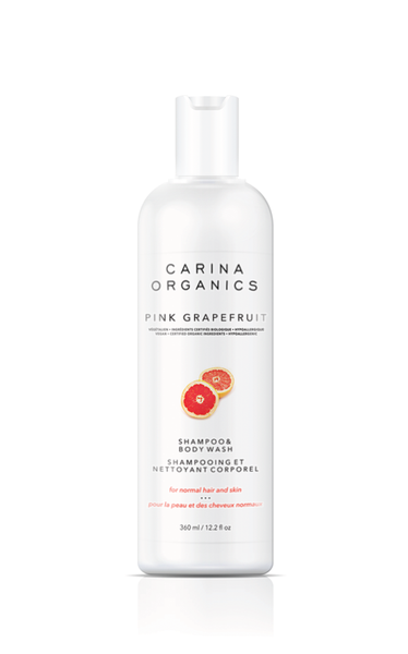 Carina Organics Shampoo & Body Wash - Pink Grapefruit (360ml) - Lifestyle Markets