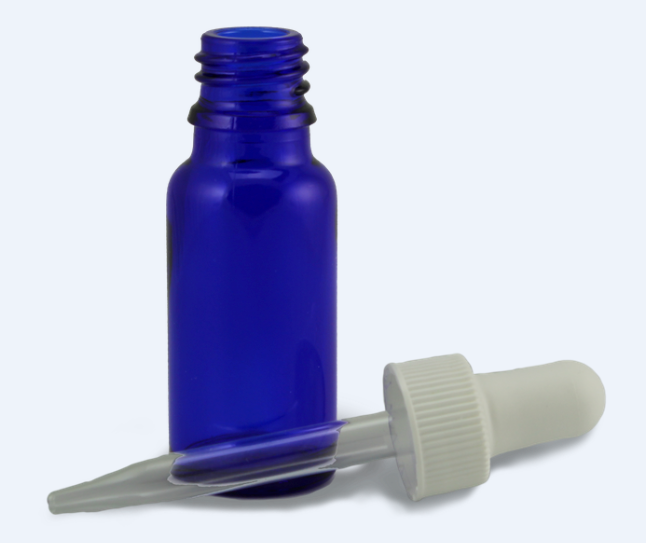 Pure Potent Wow Blue Cobalt Glass Bottle with Eyedropper (60ml) - Lifestyle Markets