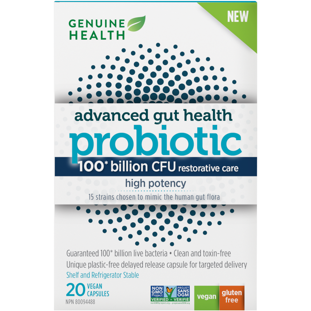 Genuine Health Advanced Gut Health Probiotic High Potency (100B) (30 VCaps) - Lifestyle Markets