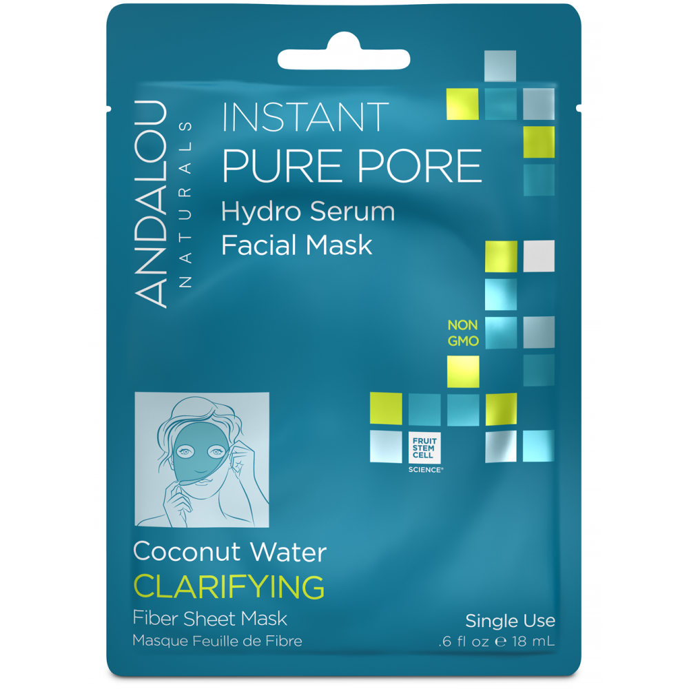 Andalou Naturals Instant Pure Pore Hydro Serum Facial Mask (18ml) - Lifestyle Markets