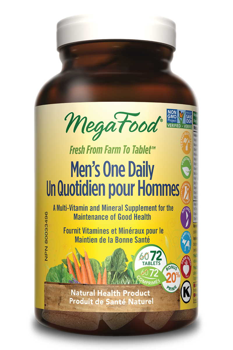 MegaFood Men's One Daily (Bonus) (72 Tablets) - Lifestyle Markets