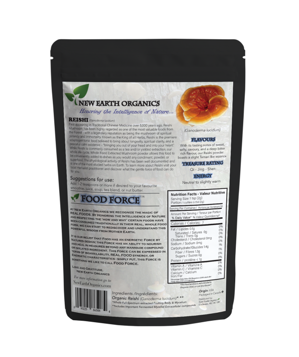 New Earth Organics Reishi Mushroom (112g) - Lifestyle Markets
