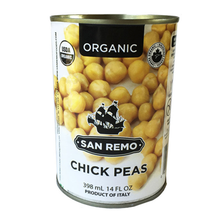 San Remo Organic Chick Peas (398ml) - Lifestyle Markets