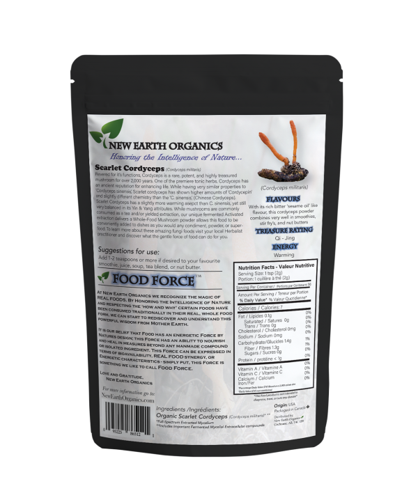 New Earth Organics Scarlet Cordyceps (112g) - Lifestyle Markets