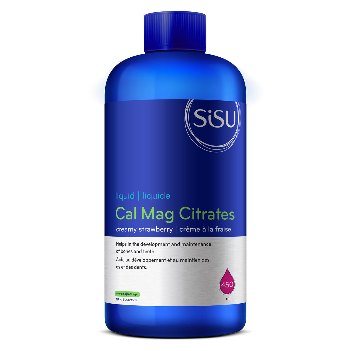 Sisu Calcium & Magnesium Citrate Liquid - Creamy Strawberry (450ml) - Lifestyle Markets