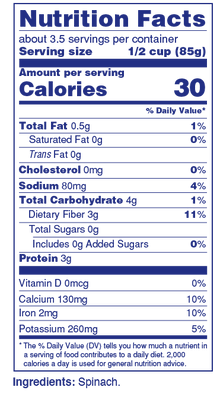 Stahlbush Frozen Cut Spinach - Lifestyle Markets