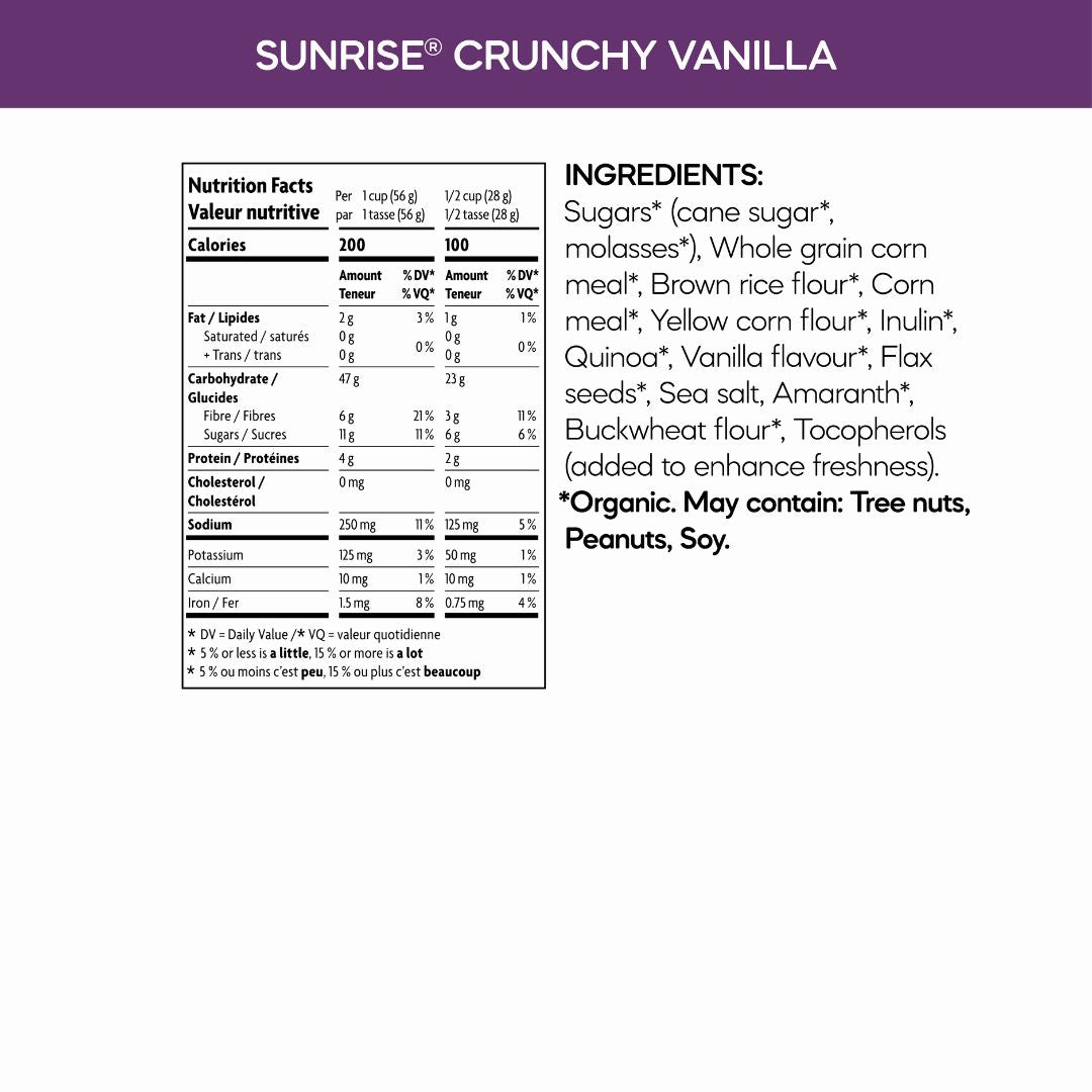 Nature's Path Organic Crunchy Sunrise Vanilla Cereal 675g EcoPac - Lifestyle Markets