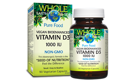 Whole Earth & Sea Vitamin D3 (1000iu) (90 VCaps) - Lifestyle Markets
